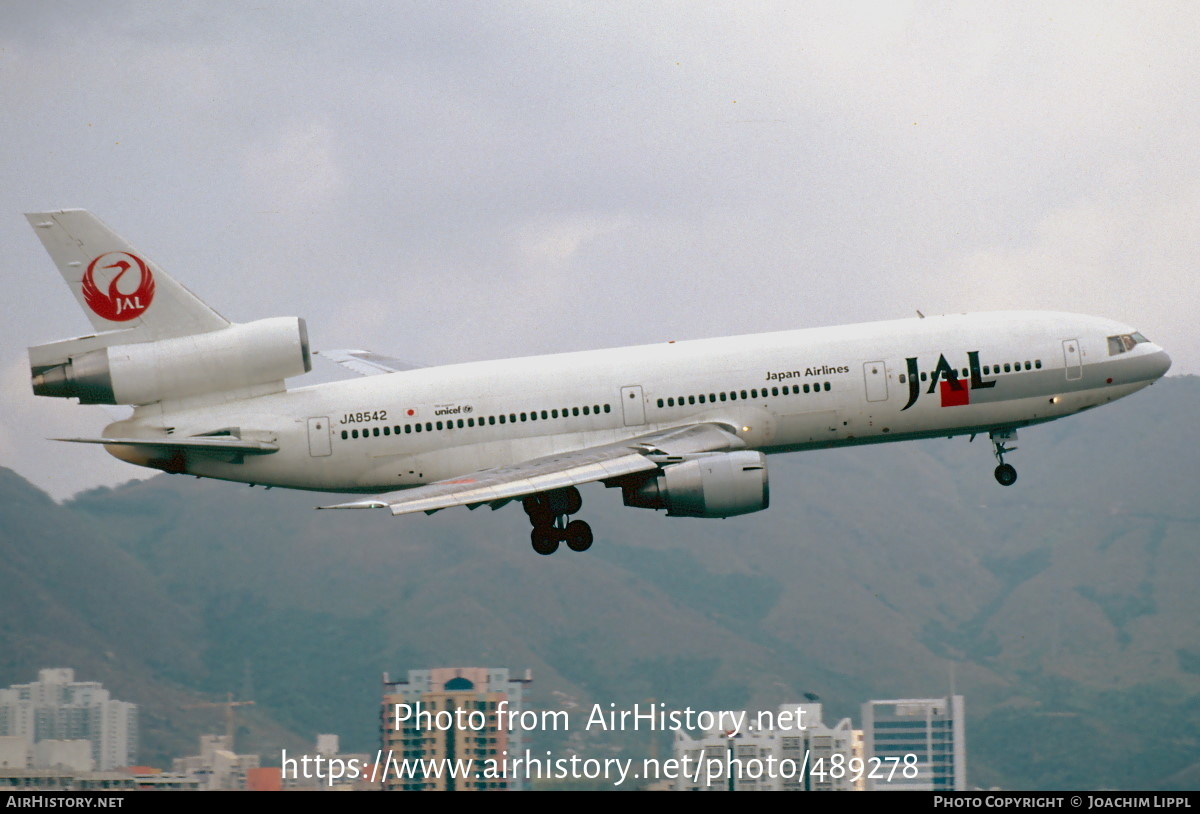 Aircraft Photo of JA8542 | McDonnell Douglas DC-10-40 | Japan Airlines - JAL | AirHistory.net #489278