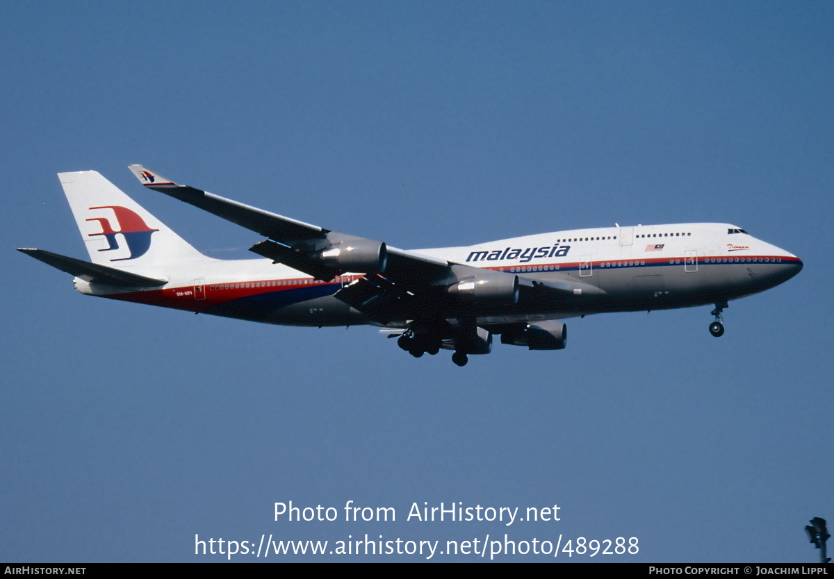 Aircraft Photo of 9M-MPI | Boeing 747-4H6 | Malaysia Airlines | AirHistory.net #489288