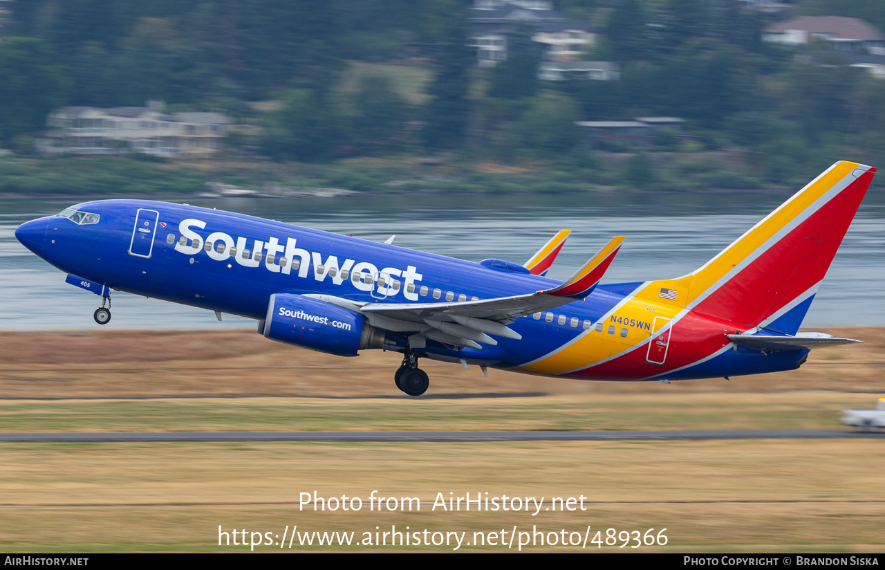 Aircraft Photo of N405WN | Boeing 737-7H4 | Southwest Airlines | AirHistory.net #489366