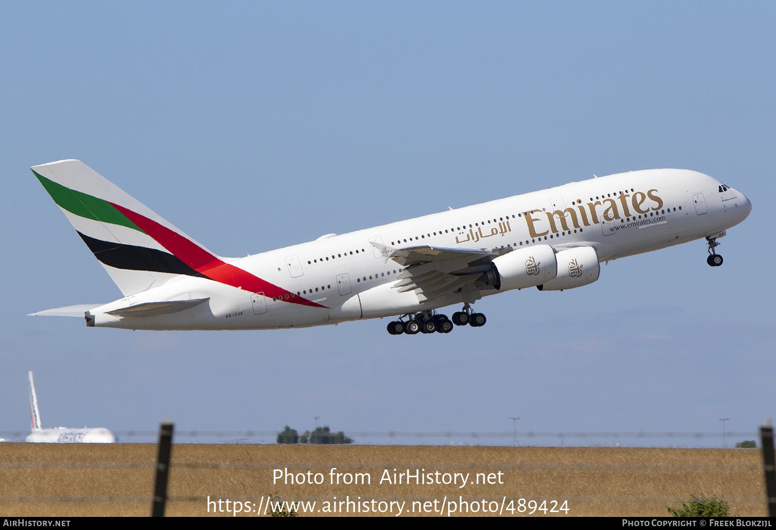 Aircraft Photo of A6-EOF | Airbus A380-800 | Emirates | AirHistory.net #489424