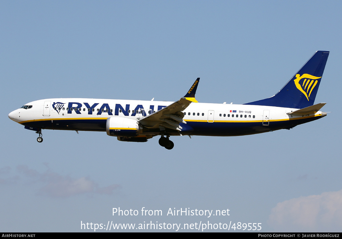 Aircraft Photo of 9H-VUQ | Boeing 737-8200 Max 200 | Ryanair | AirHistory.net #489555