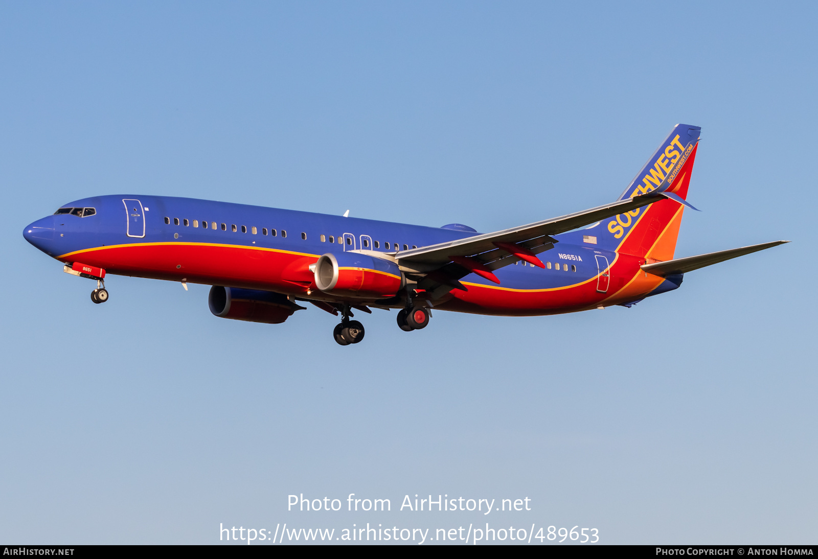 Aircraft Photo of N8651A | Boeing 737-8H4 | Southwest Airlines | AirHistory.net #489653