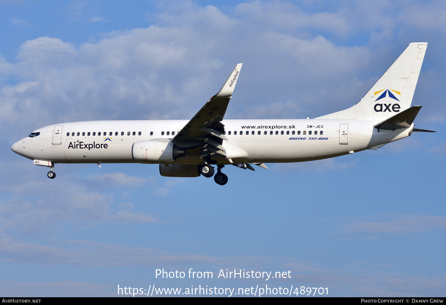 Aircraft Photo of OM-JEX | Boeing 737-8AS | AirExplore - Axe | AirHistory.net #489701