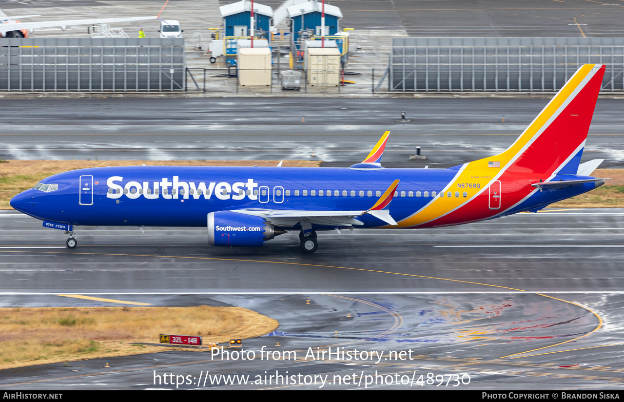 Aircraft Photo of N8768Q | Boeing 737-8 Max 8 | Southwest Airlines | AirHistory.net #489730