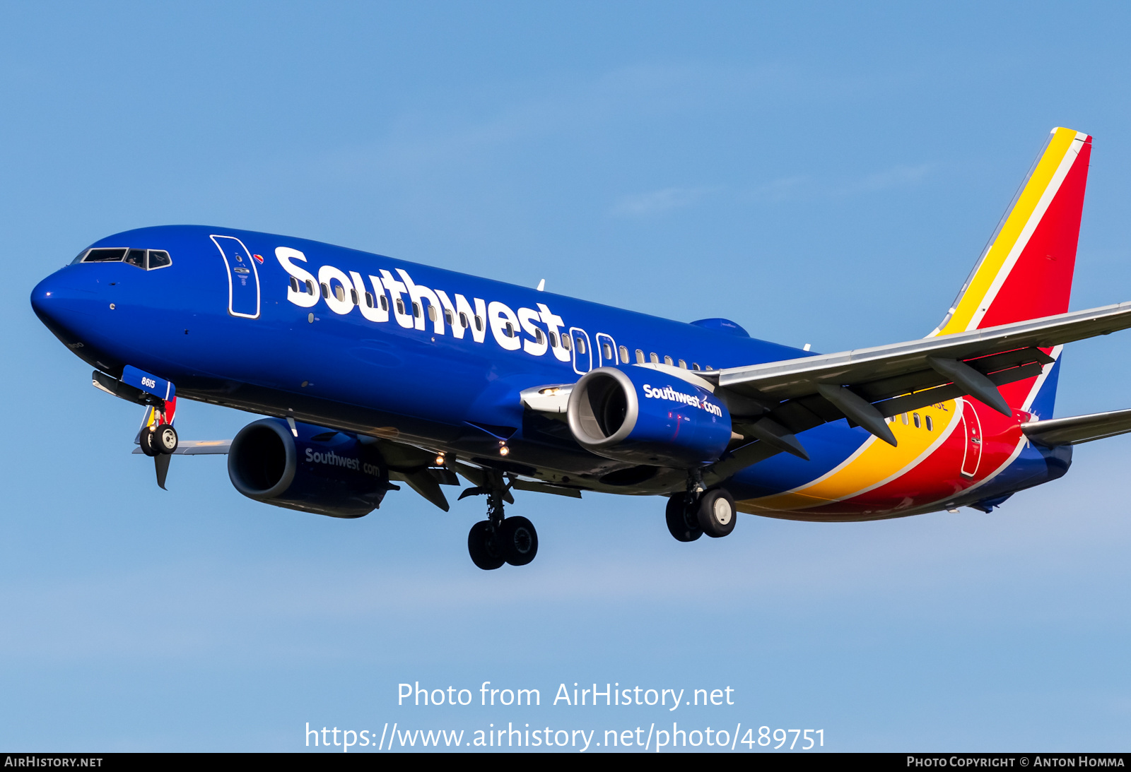 Aircraft Photo of N8615E | Boeing 737-8H4 | Southwest Airlines | AirHistory.net #489751