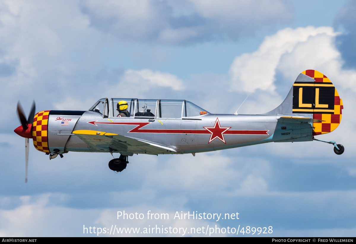 Aircraft Photo of N652Y | Yakovlev Yak-52TW | Russia - Air Force | AirHistory.net #489928