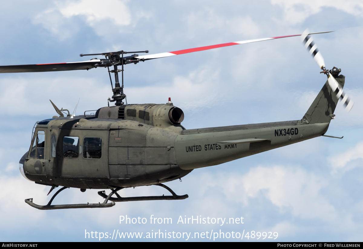 Aircraft Photo of N34GD / NX34GD | Bell UH-1H Iroquois | USA - Army | AirHistory.net #489929