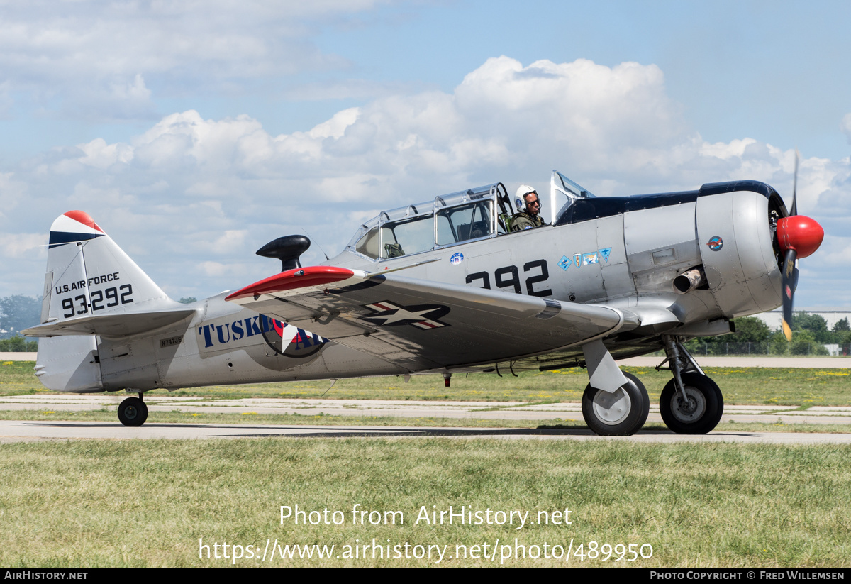 Aircraft Photo of N747JE / 93292 | North American AT-6G Texan | USA - Air Force | AirHistory.net #489950