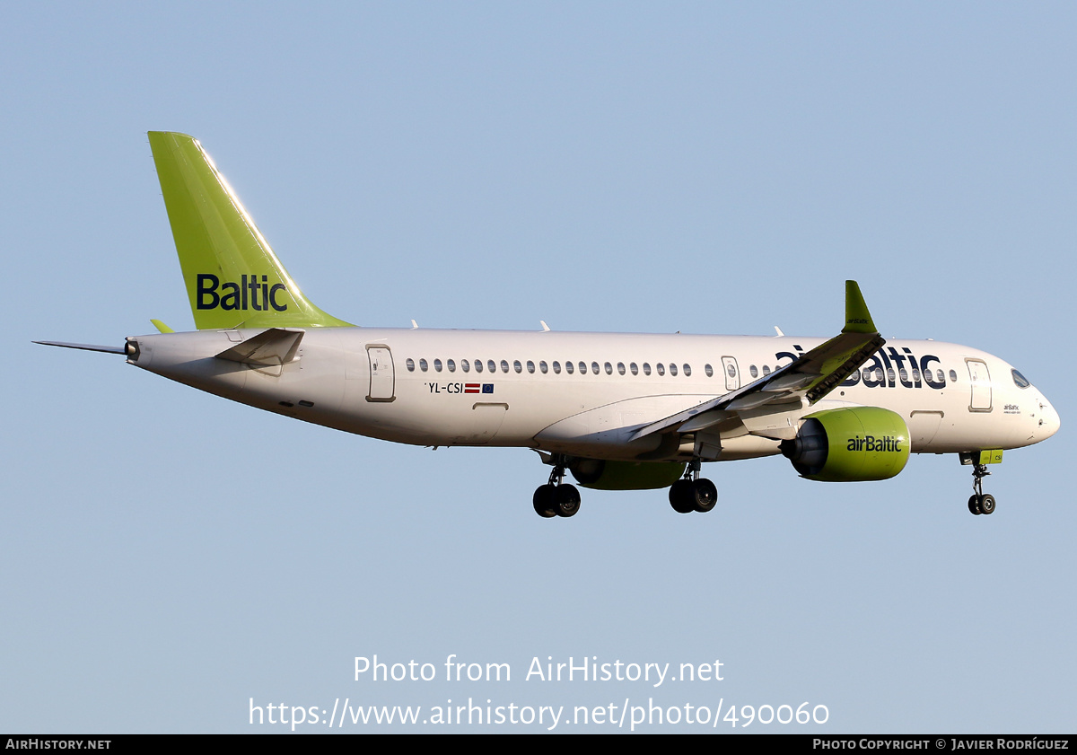 Aircraft Photo of YL-CSI | Bombardier CSeries CS300 (BD-500-1A11) | AirBaltic | AirHistory.net #490060