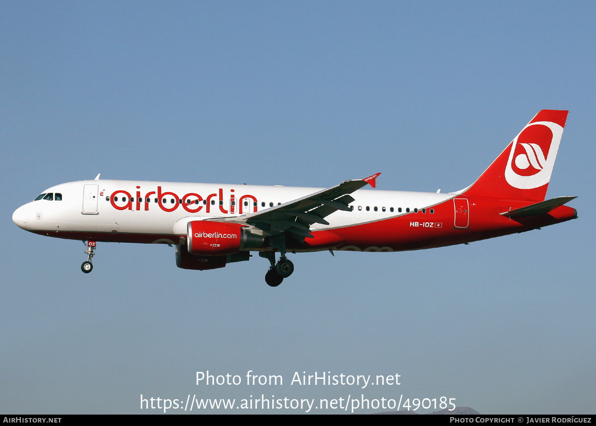 Aircraft Photo of HB-IOZ | Airbus A320-214 | Air Berlin | AirHistory.net #490185