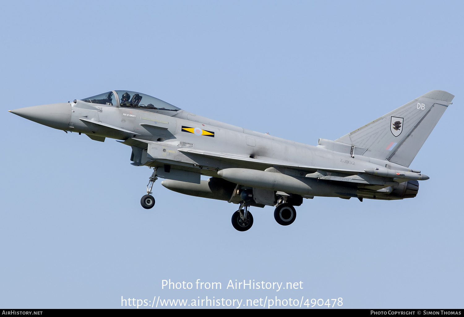 Aircraft Photo of ZJ932 | Eurofighter EF-2000 Typhoon FGR4 | UK - Air Force | AirHistory.net #490478