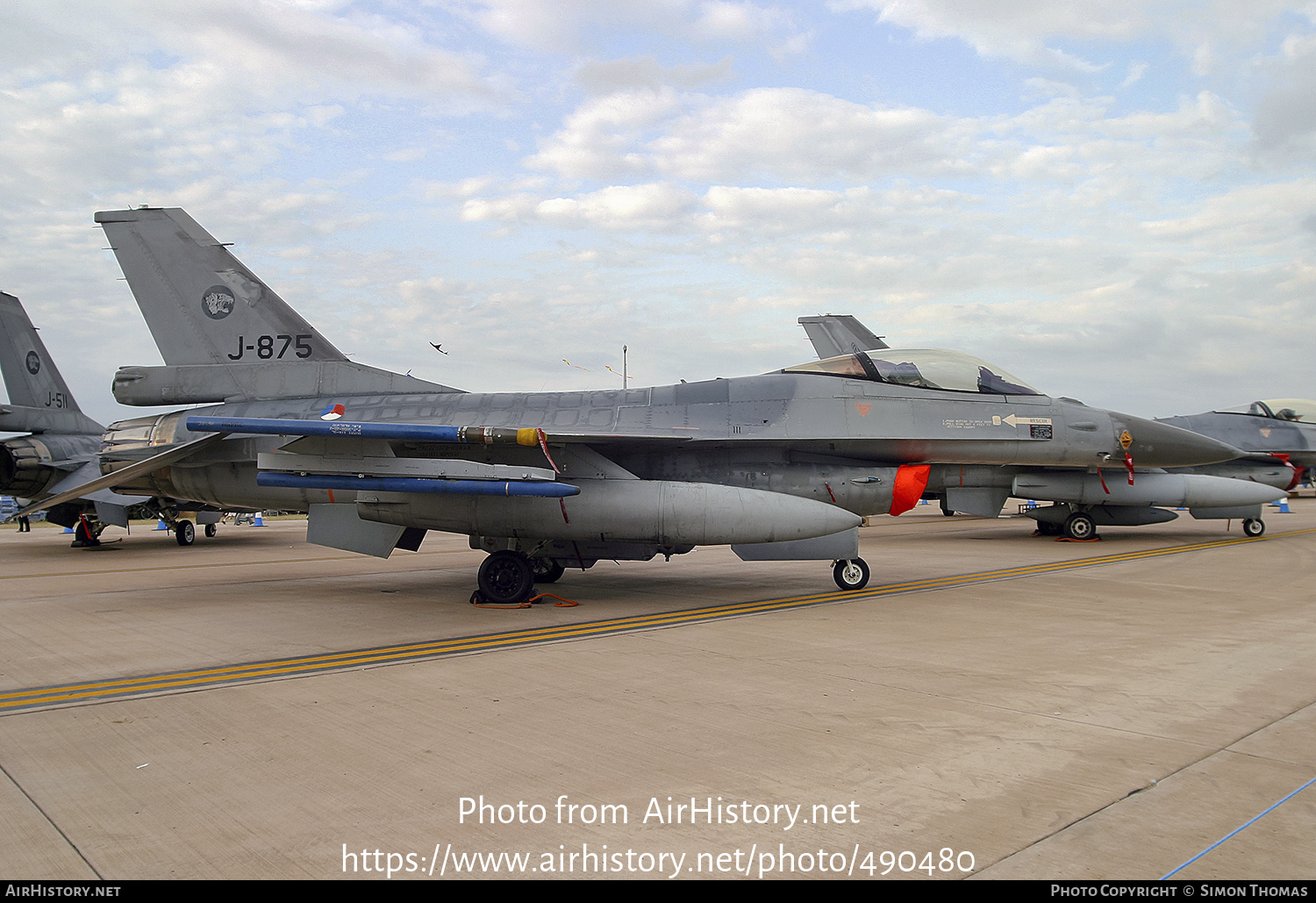 Aircraft Photo of J-875 | General Dynamics F-16AM Fighting Falcon | Netherlands - Air Force | AirHistory.net #490480