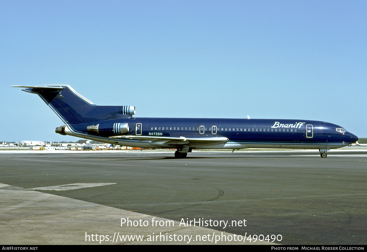 Aircraft Photo of N472BN | Boeing 727-227/Adv | Braniff International Airways | AirHistory.net #490490