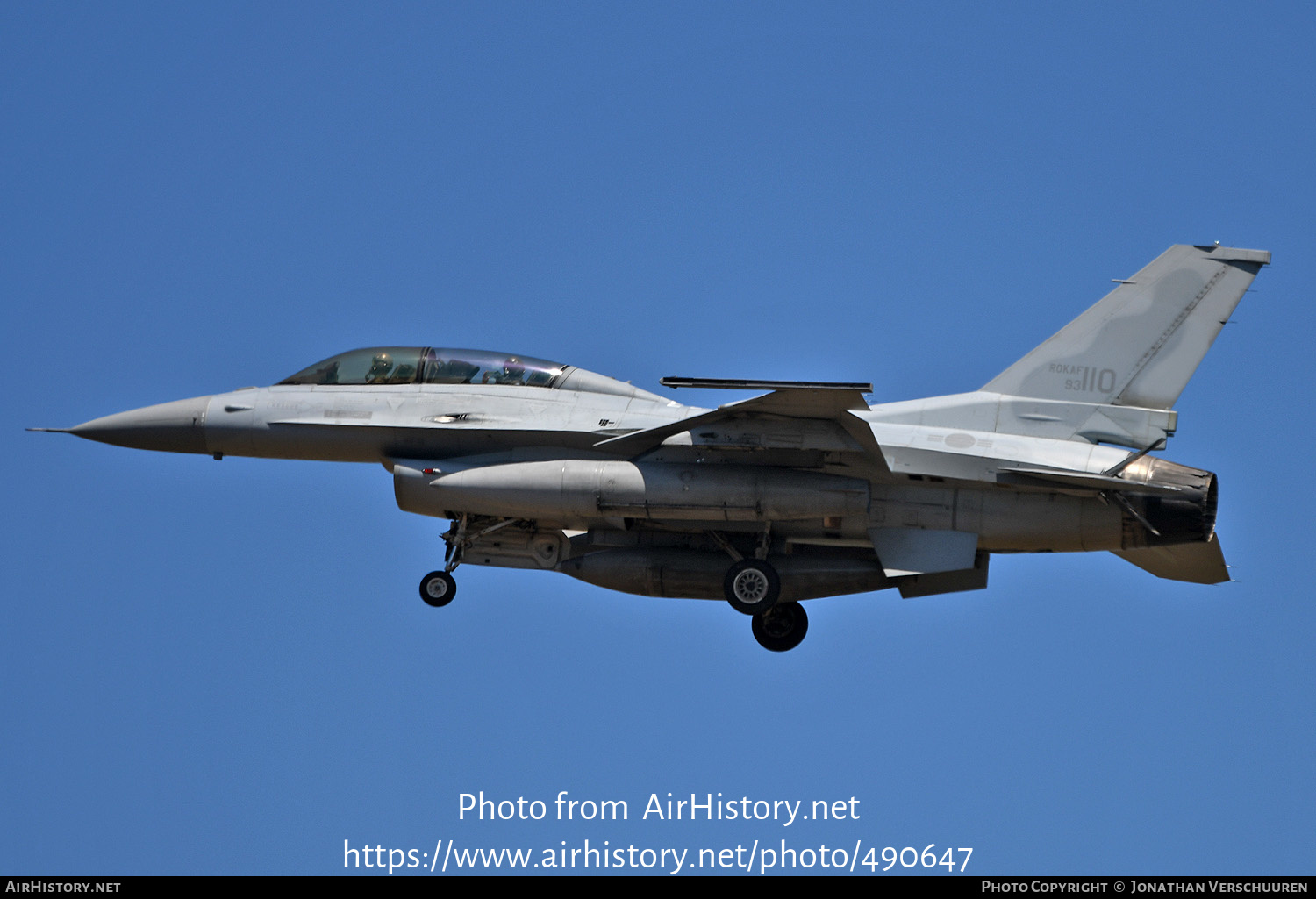 Aircraft Photo of 93-110 / ROKAF93-110 | Lockheed Martin KF-16D Fighting Falcon | South Korea - Air Force | AirHistory.net #490647