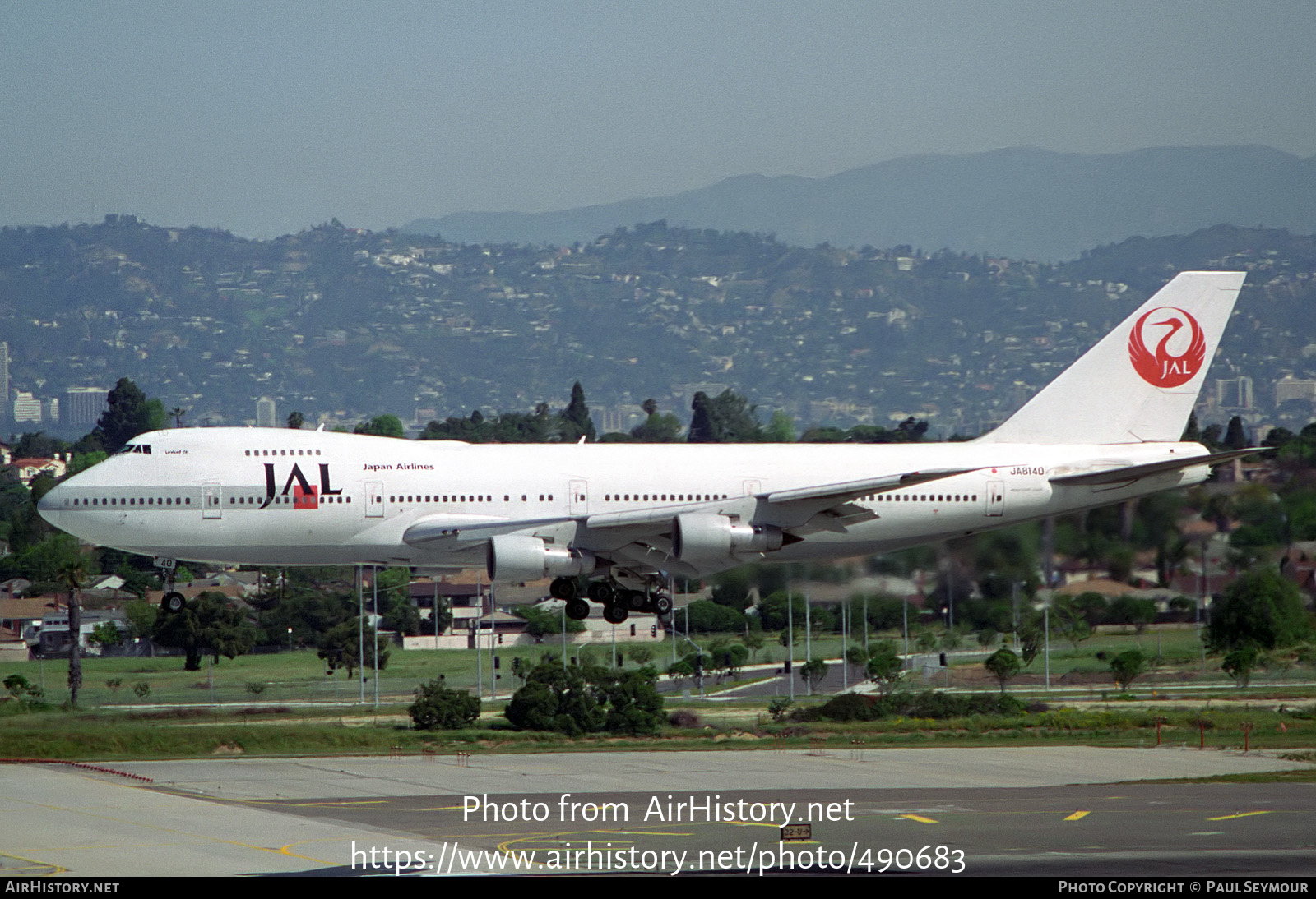 Aircraft Photo of JA8140 | Boeing 747-246B | Japan Airlines - JAL | AirHistory.net #490683