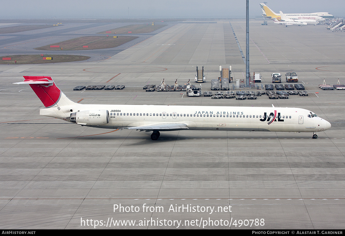 Aircraft Photo of JA8004 | McDonnell Douglas MD-90-30 | Japan Airlines - JAL | AirHistory.net #490788