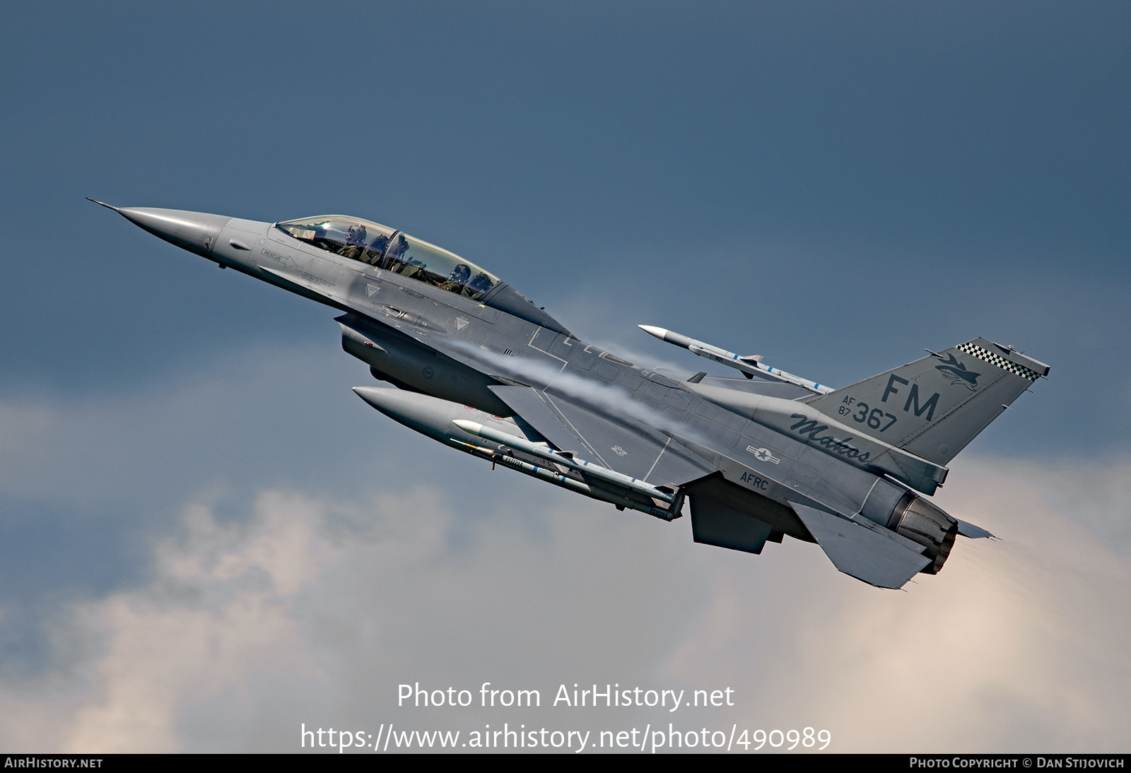 Aircraft Photo of 87-0367 / AF87-367 | General Dynamics F-16D Fighting Falcon | USA - Air Force | AirHistory.net #490989