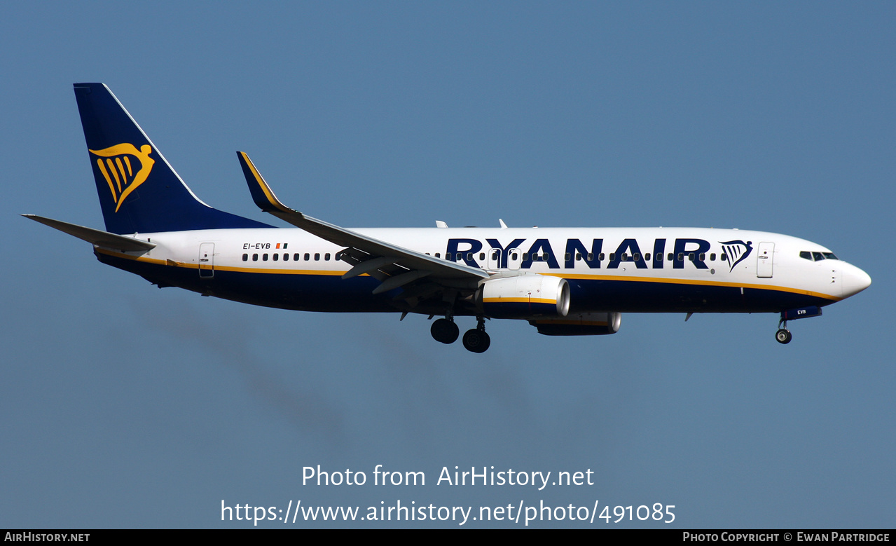 Aircraft Photo of EI-EVB | Boeing 737-8AS | Ryanair | AirHistory.net #491085