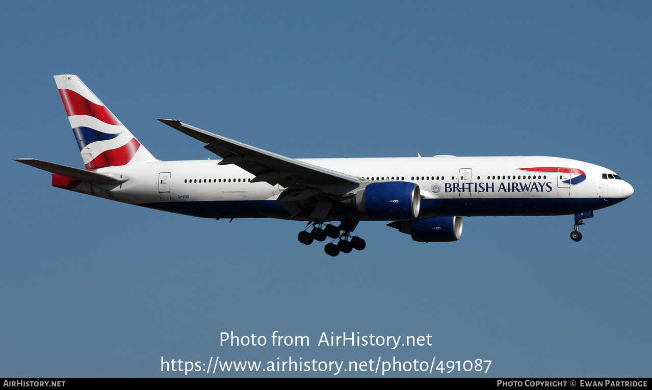 Aircraft Photo of G-VIIO | Boeing 777-236/ER | British Airways ...