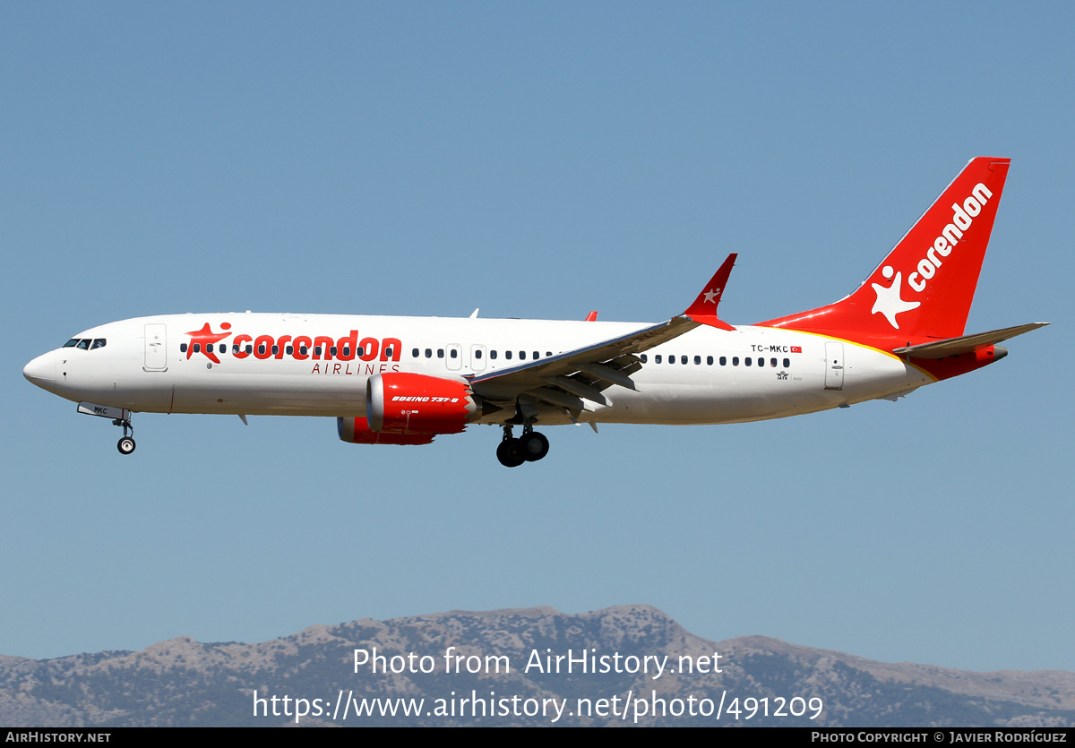 Aircraft Photo of TC-MKC | Boeing 737-8 Max 8 | Corendon Airlines | AirHistory.net #491209