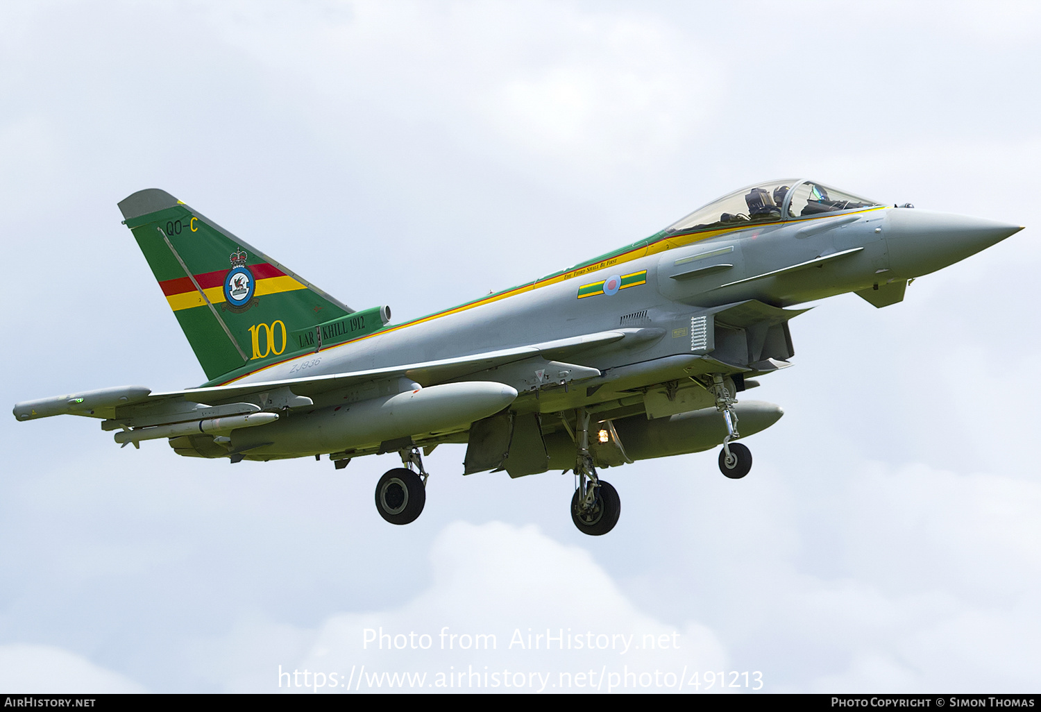 Aircraft Photo of ZJ936 | Eurofighter EF-2000 Typhoon FGR4 | UK - Air Force | AirHistory.net #491213