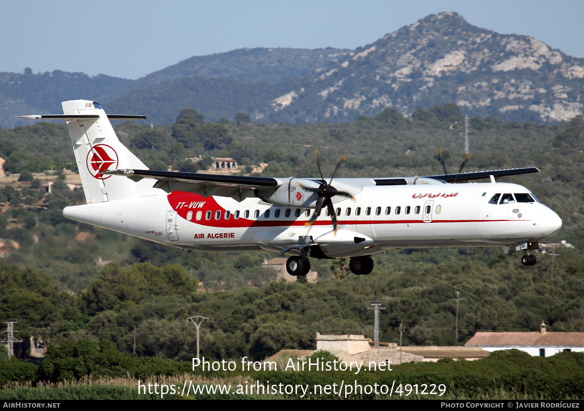 Aircraft Photo of 7T-VUW | ATR ATR-72-600 (ATR-72-212A) | Air Algérie | AirHistory.net #491229