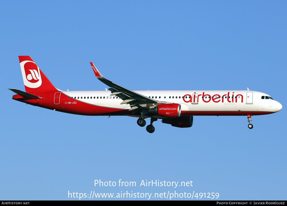 Aircraft Photo of HB-JOU | Airbus A321-211 | Air Berlin | AirHistory.net #491259