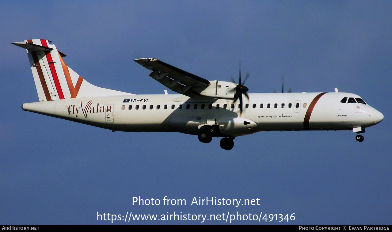 Aircraft Photo of YR-FVL | ATR ATR-72-500 (ATR-72-212A) | Fly Valan | AirHistory.net #491346