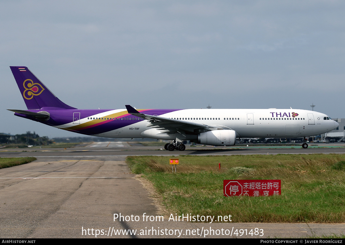 Aircraft Photo of HS-TBF | Airbus A330-343 | Thai Airways International | AirHistory.net #491483