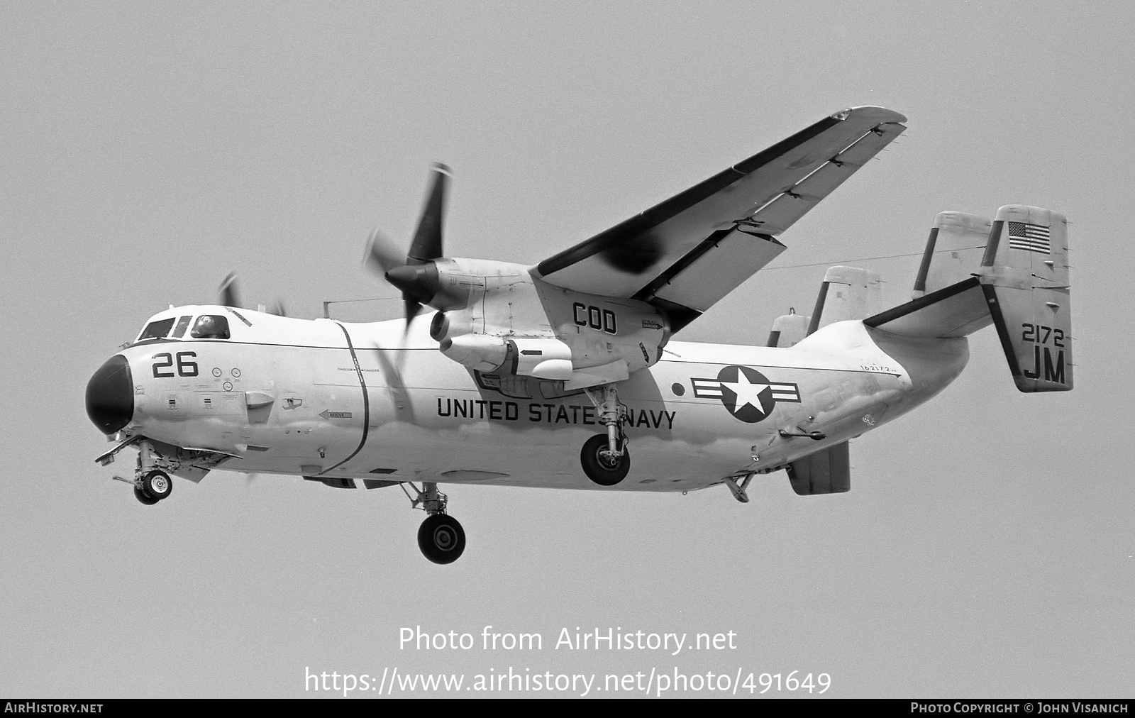 Aircraft Photo of 162172 / 2172 | Grumman C-2A Greyhound | USA - Navy | AirHistory.net #491649