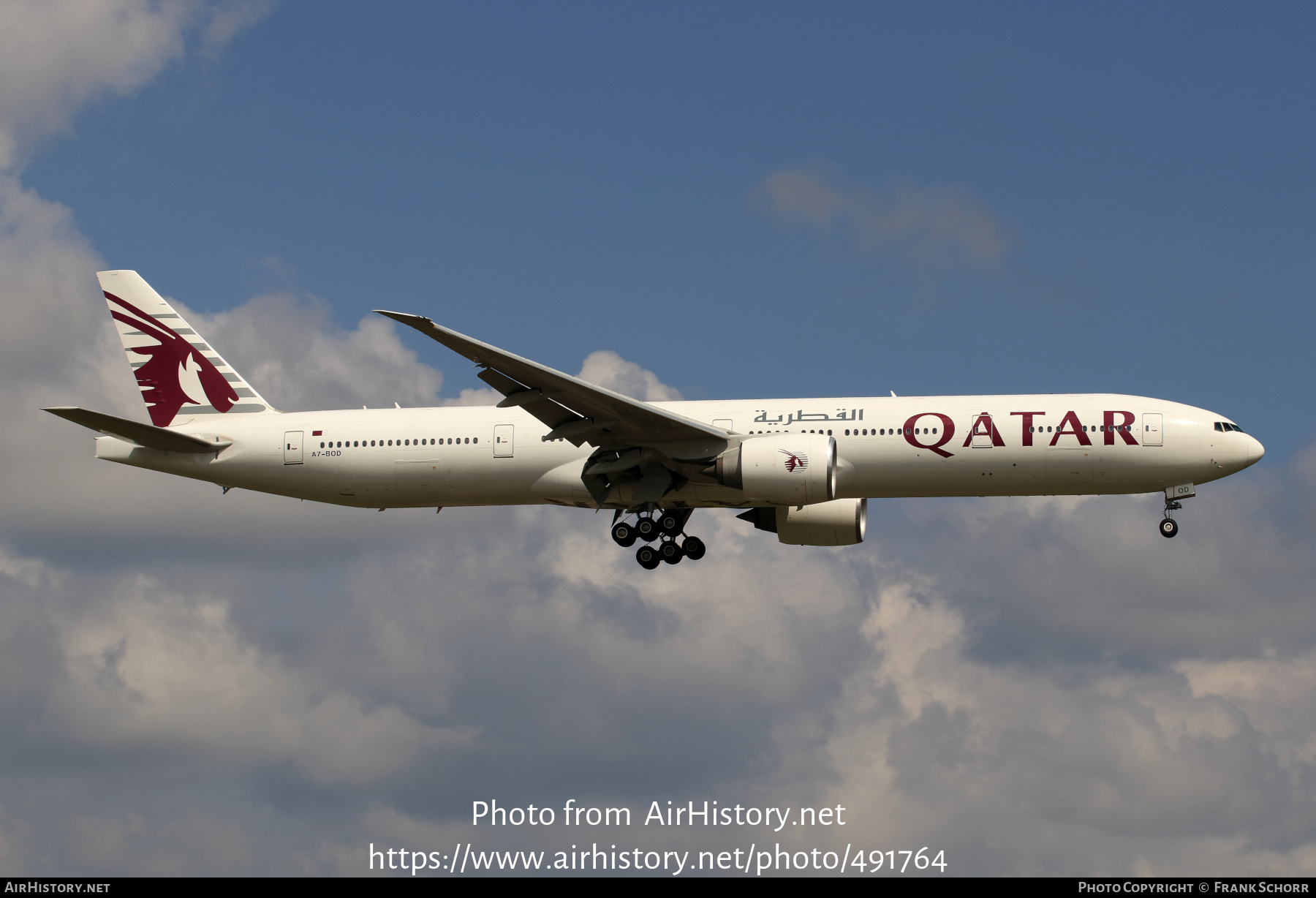 Aircraft Photo of A7-BOD | Boeing 777-367/ER | Qatar Airways | AirHistory.net #491764