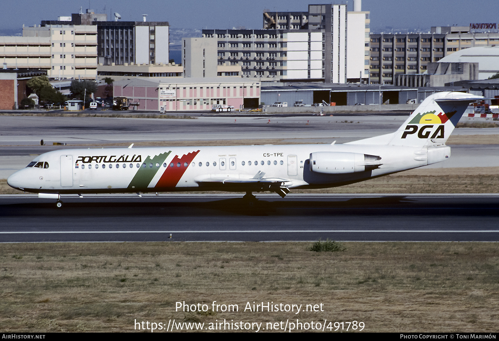 Aircraft Photo of CS-TPE | Fokker 100 (F28-0100) | Portugália Airlines - PGA | AirHistory.net #491789