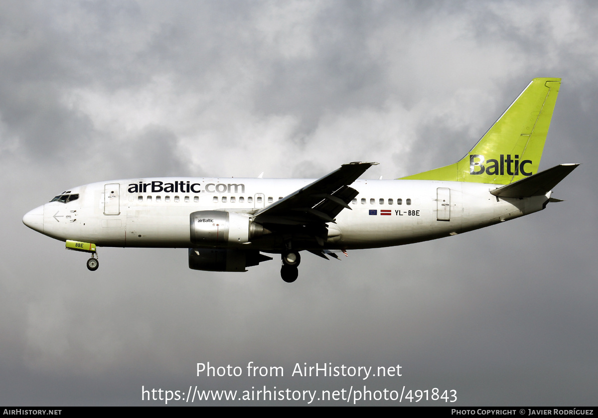 Aircraft Photo of YL-BBE | Boeing 737-53S | AirBaltic | AirHistory.net #491843