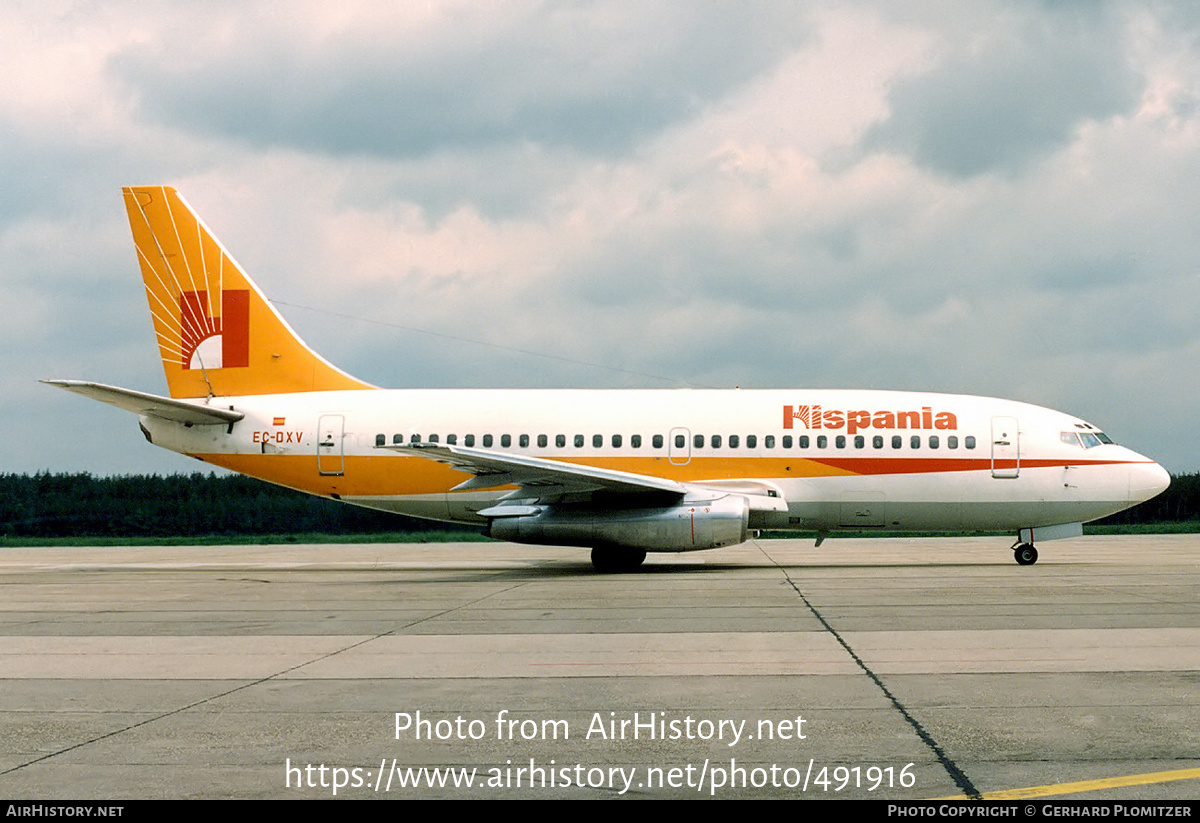 Aircraft Photo of EC-DXV | Boeing 737-2L9/Adv | Hispania Líneas Aéreas | AirHistory.net #491916