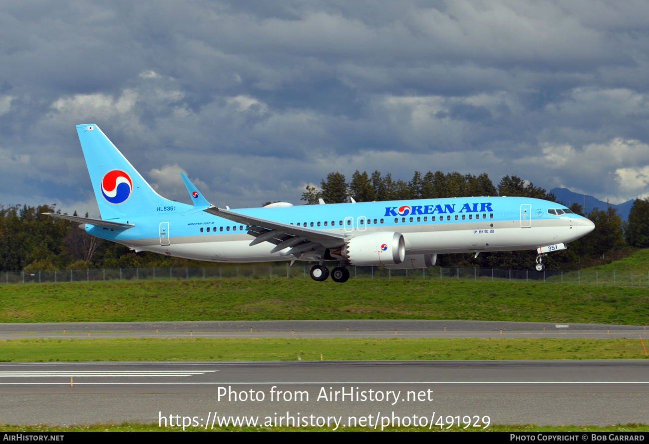 Aircraft Photo of HL8351 | Boeing 737-8 Max 8 | Korean Air | AirHistory.net #491929