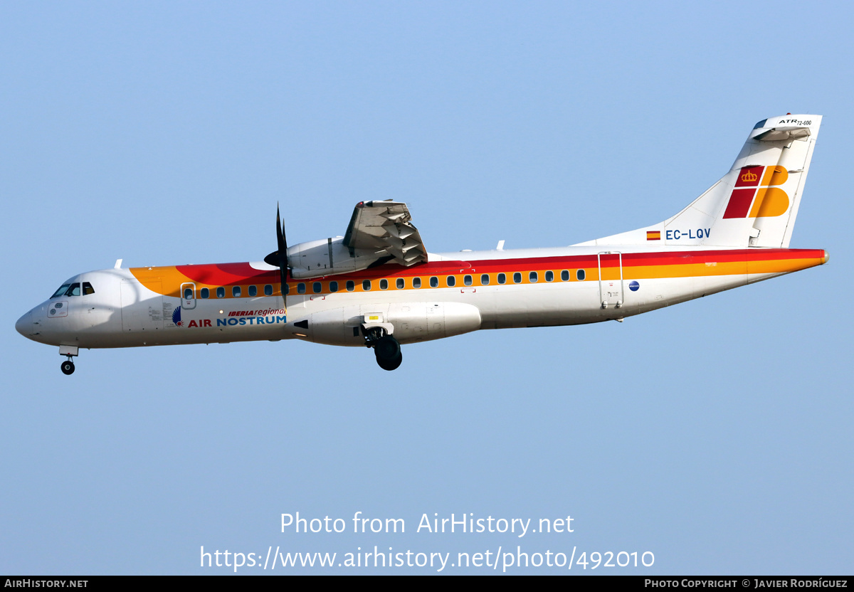 Aircraft Photo of EC-LQV | ATR ATR-72-600 (ATR-72-212A) | Iberia Regional | AirHistory.net #492010