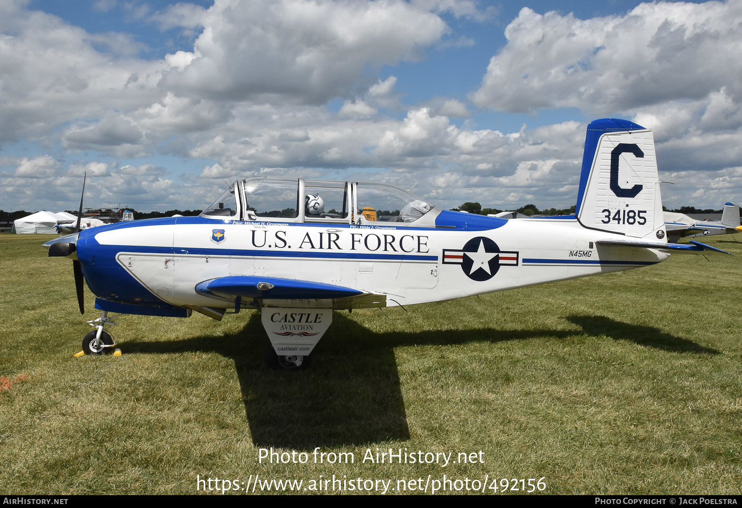 Aircraft Photo of N45MG / 34185 | Beech T-34A Mentor | Castle Aviation | USA - Air Force | AirHistory.net #492156