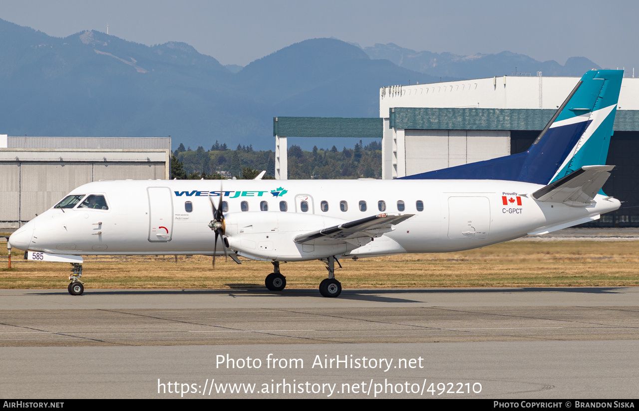 Aircraft Photo of C-GPCT | Saab 340B/Plus | WestJet Link | AirHistory.net #492210