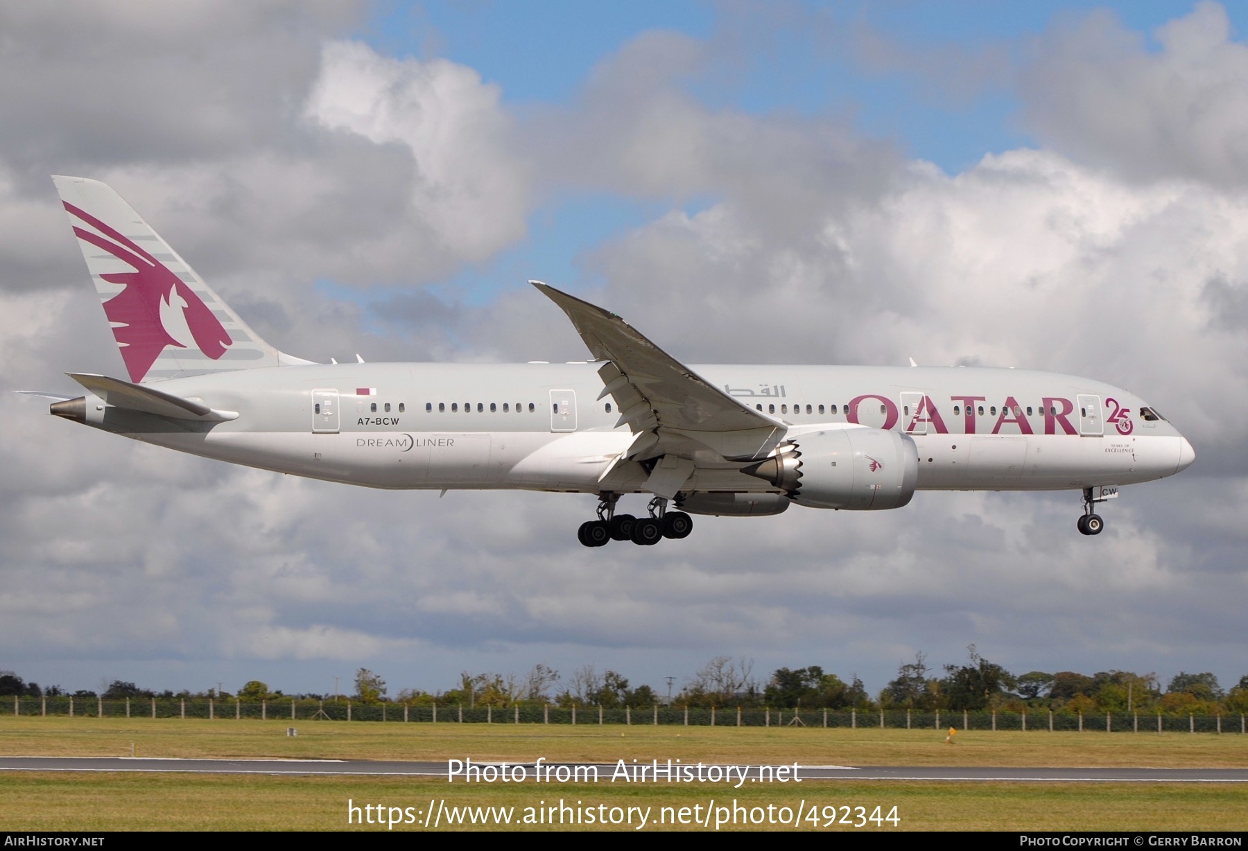 Aircraft Photo of A7-BCW | Boeing 787-8 Dreamliner | Qatar Airways | AirHistory.net #492344