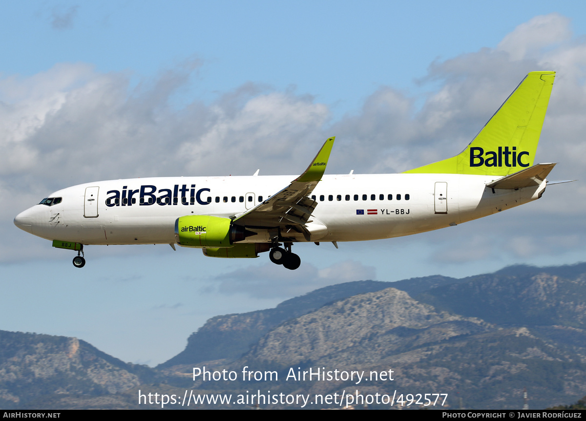 Aircraft Photo of YL-BBJ | Boeing 737-36Q | AirBaltic | AirHistory.net #492577