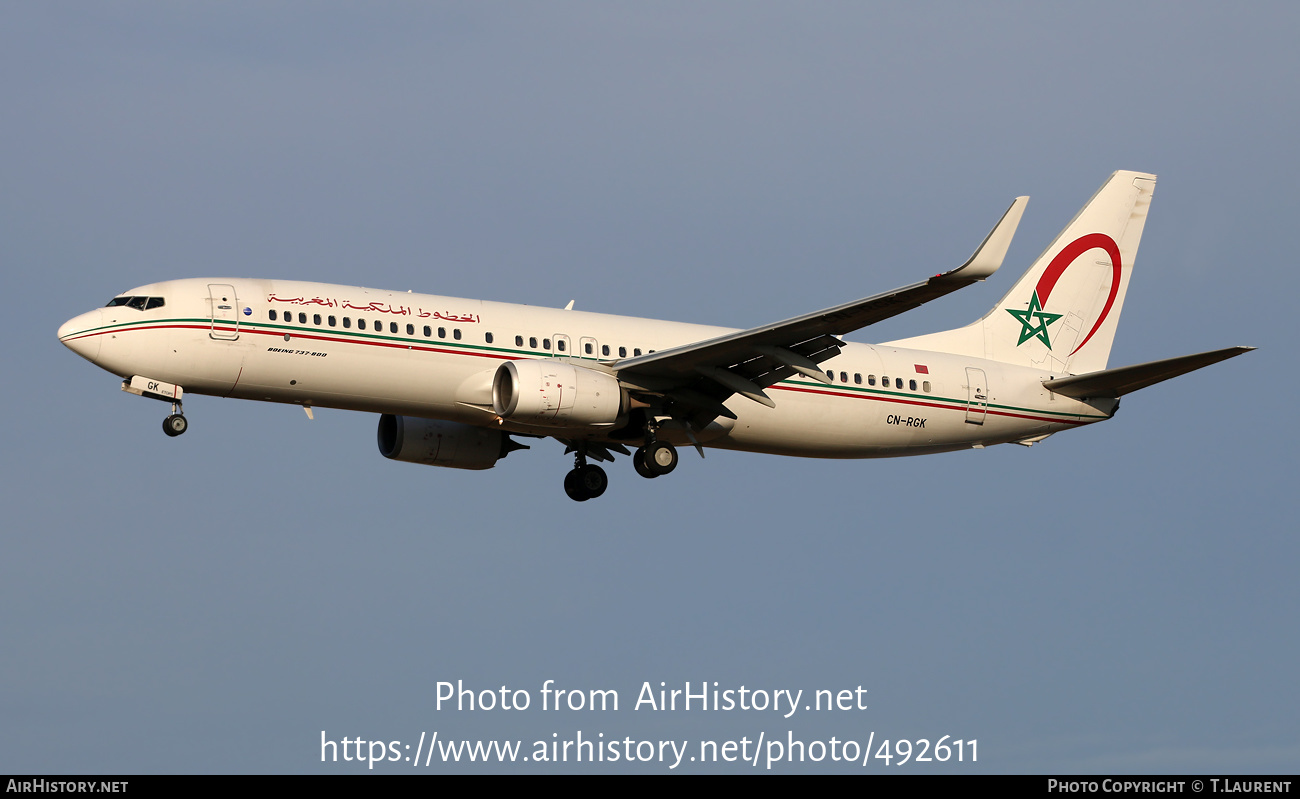 Aircraft Photo of CN-RGK | Boeing 737-8B6 | Royal Air Maroc - RAM | AirHistory.net #492611