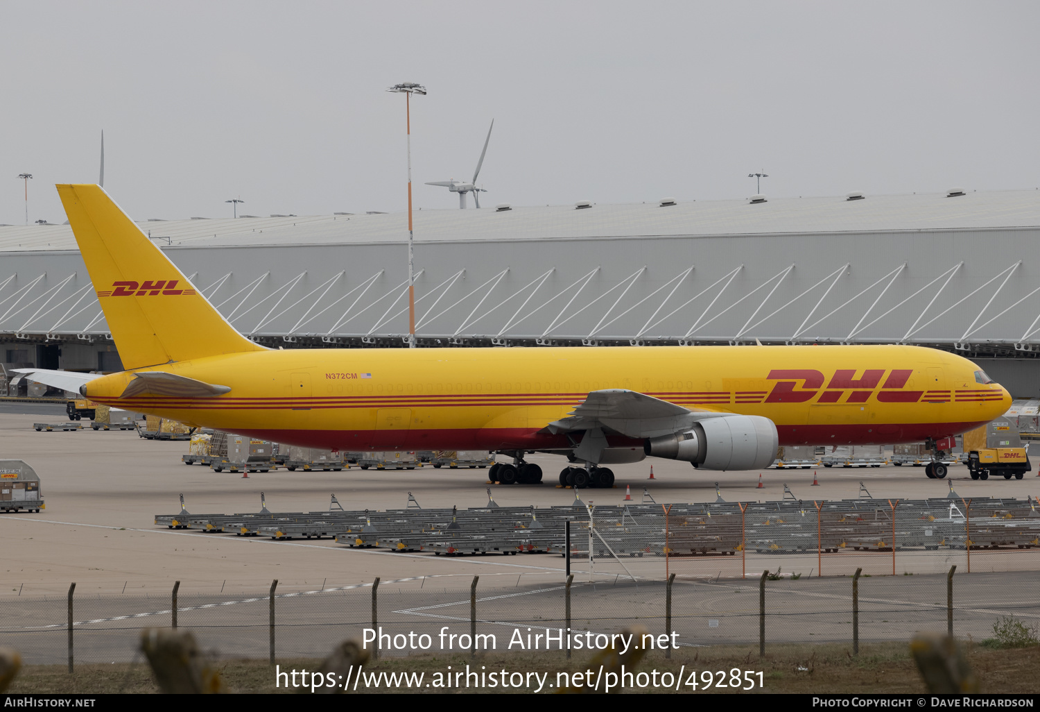 Aircraft Photo of N372CM | Boeing 767-338/ER(BDSF) | DHL International | AirHistory.net #492851