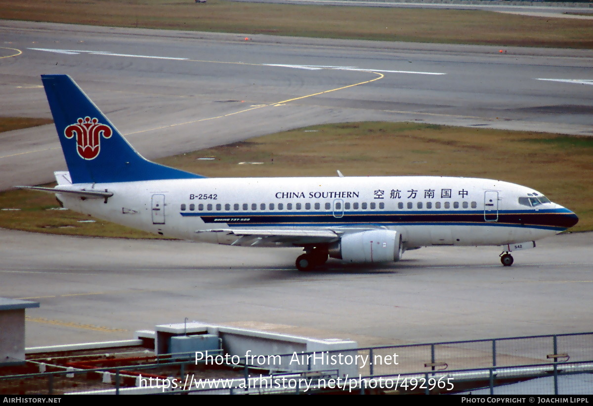 Aircraft Photo of B-2542 | Boeing 737-5Y0 | China Southern Airlines | AirHistory.net #492965