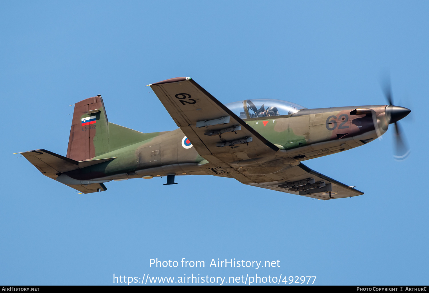 Aircraft Photo of L9-62 | Pilatus PC-9M Hudournik | Slovenia - Air Force | AirHistory.net #492977