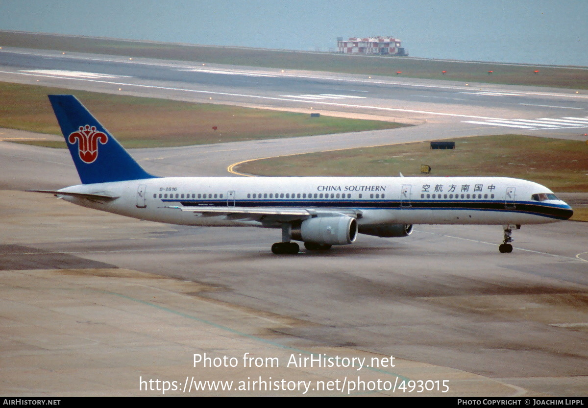 Aircraft Photo of B-2816 | Boeing 757-21B | China Southern Airlines | AirHistory.net #493015