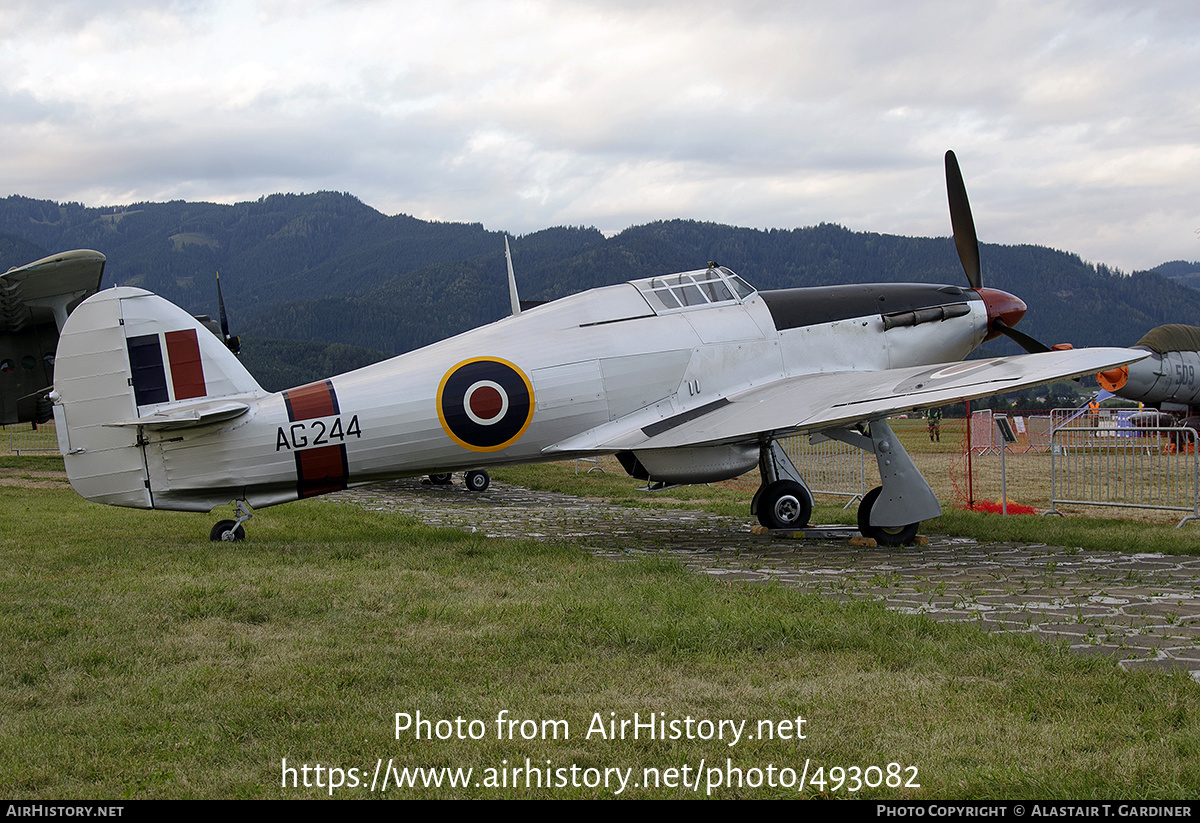 Aircraft Photo of G-CBOE / AG244 | Hawker Hurricane Mk12A | UK - Air Force | AirHistory.net #493082