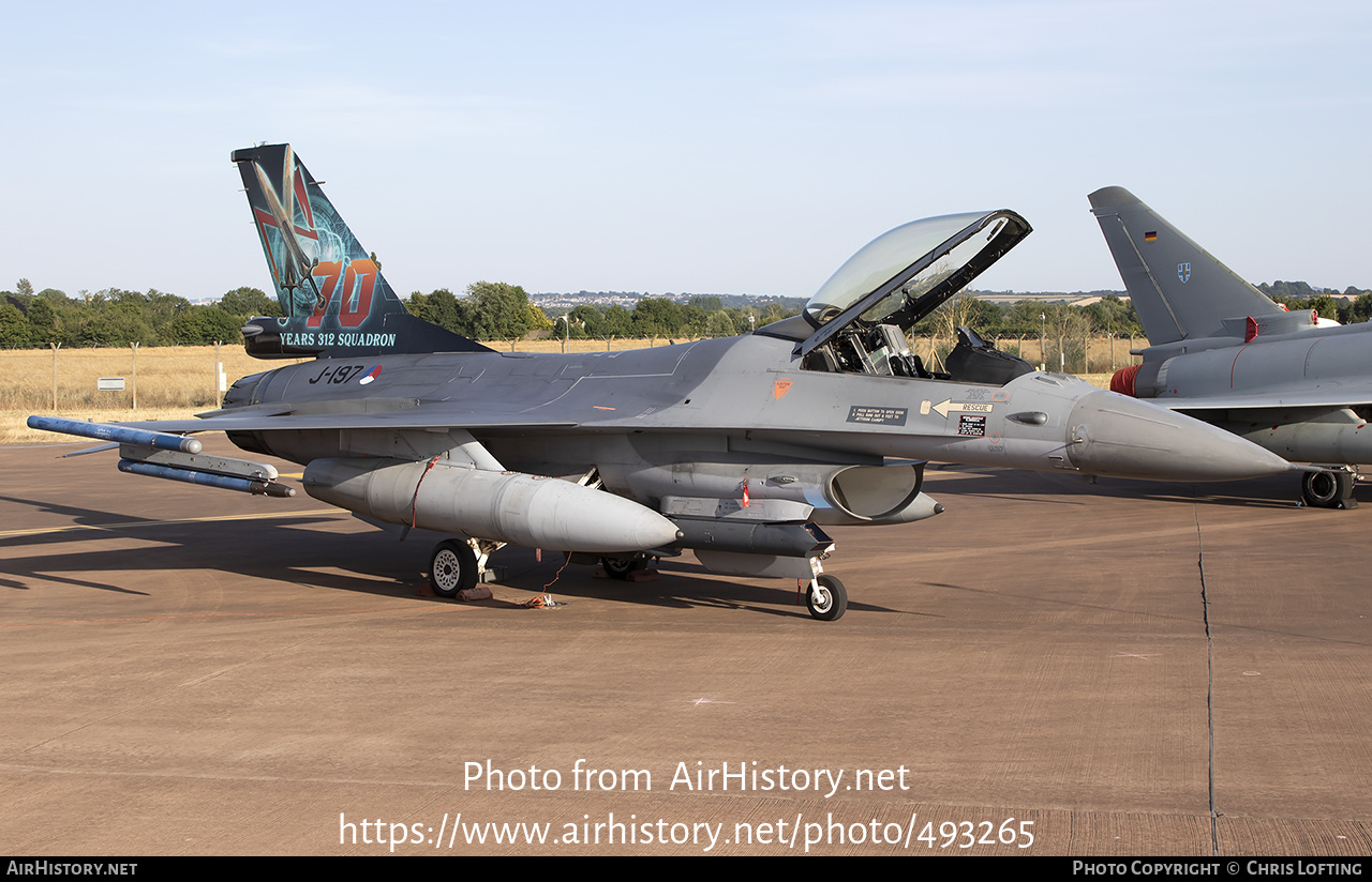 Aircraft Photo of J-197 | General Dynamics F-16AM Fighting Falcon | Netherlands - Air Force | AirHistory.net #493265