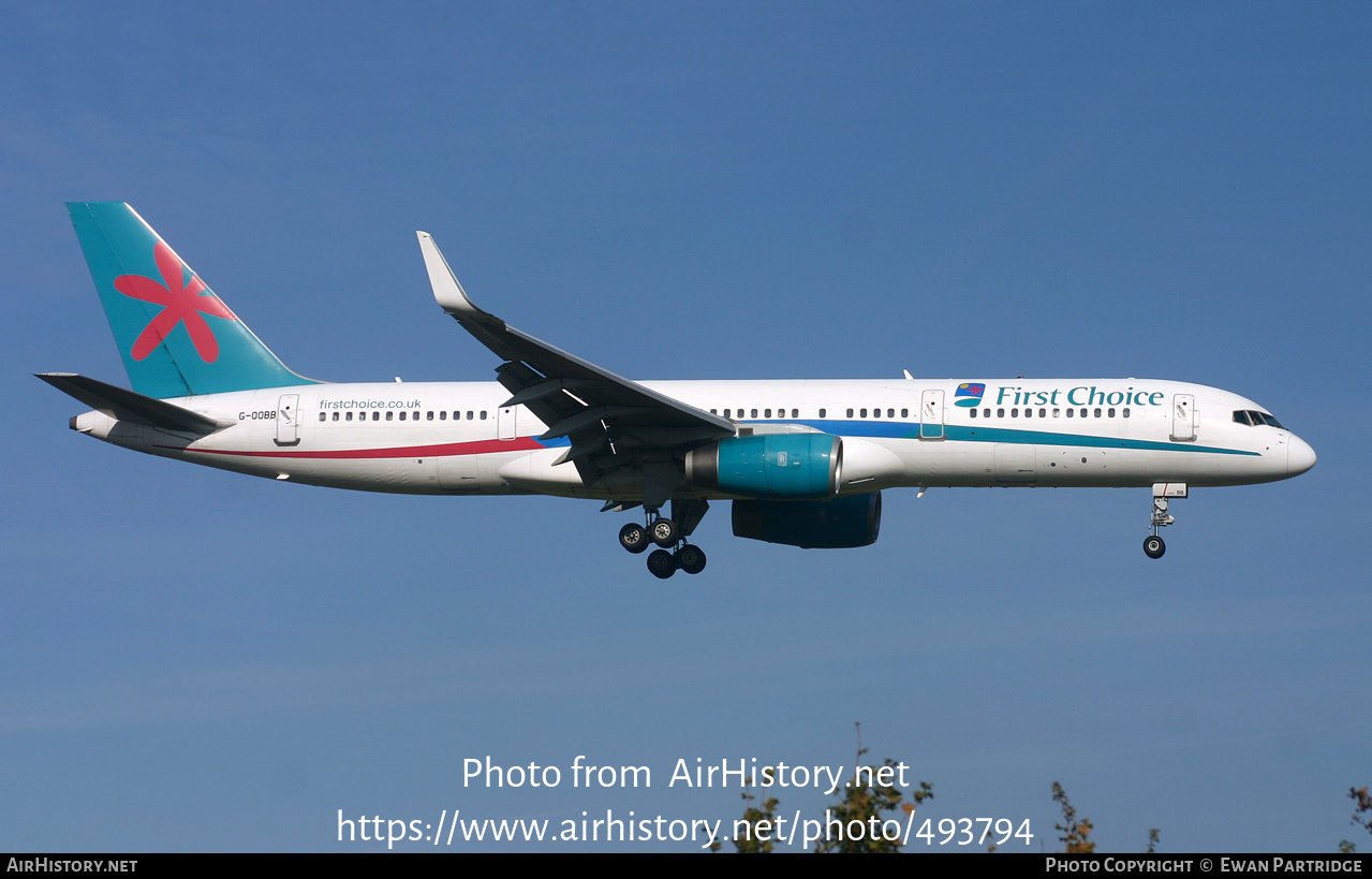 Aircraft Photo of G-OOBB | Boeing 757-28A | First Choice Airways | AirHistory.net #493794