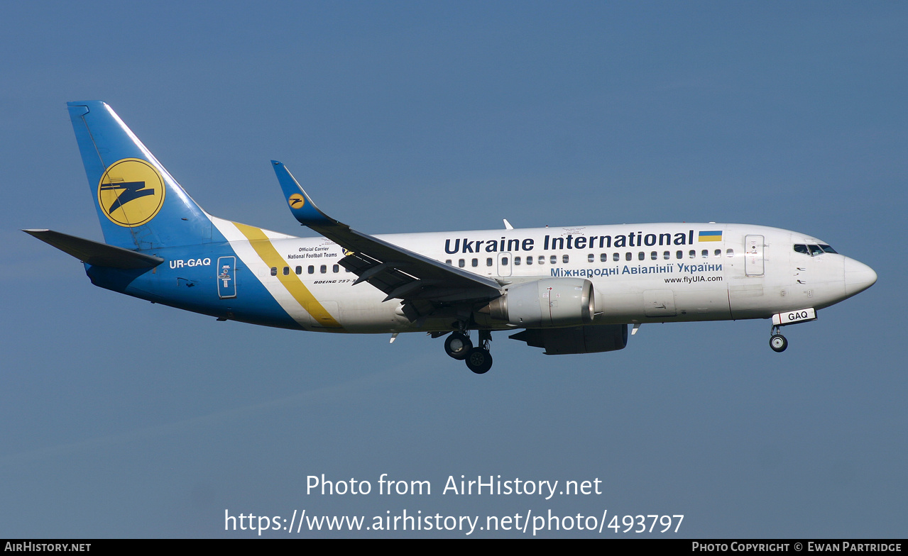 Aircraft Photo of UR-GAQ | Boeing 737-33R | Ukraine International Airlines | AirHistory.net #493797