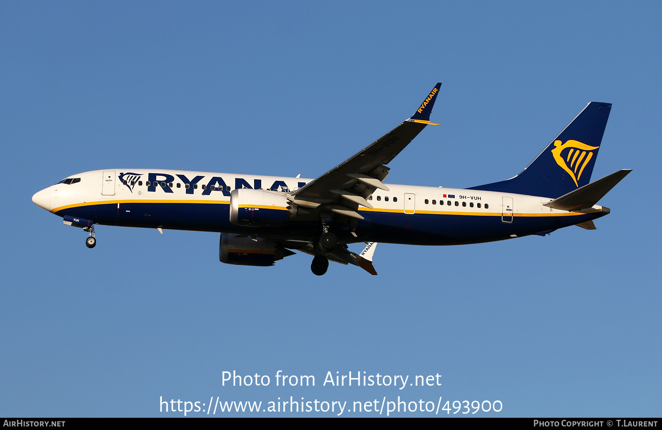 Aircraft Photo of 9H-VUH | Boeing 737-8200 Max 200 | Ryanair | AirHistory.net #493900